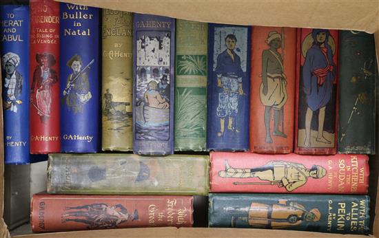 Henty, George Alfred - A collection of fourteen pictorial cloth bound novels: